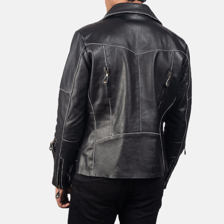 Mens Vincent Black Leather Biker Jacket4398-8-1557203753255